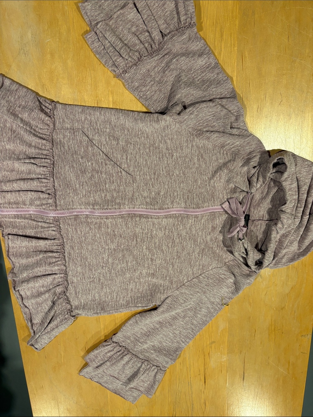 Coco + Carmen ~ Lavender Ruffle Hoodie Sweatshirt